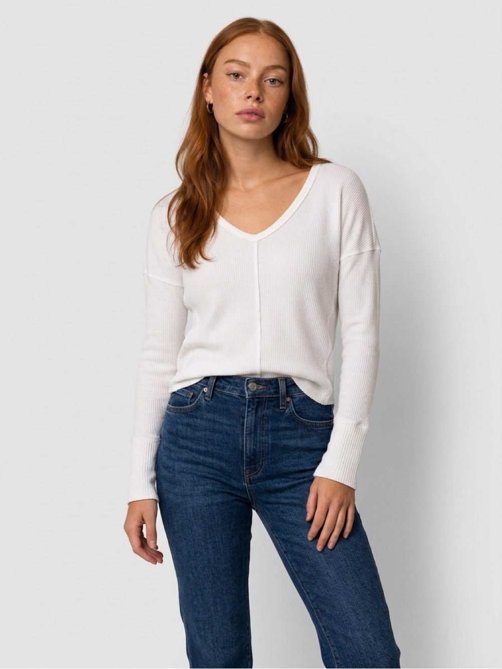 Abercrombie & Fitch Cream Soft A&F Cozy Knit Top size small